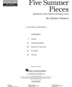 Hal Leonard Five Summer Pieces Manuscript
