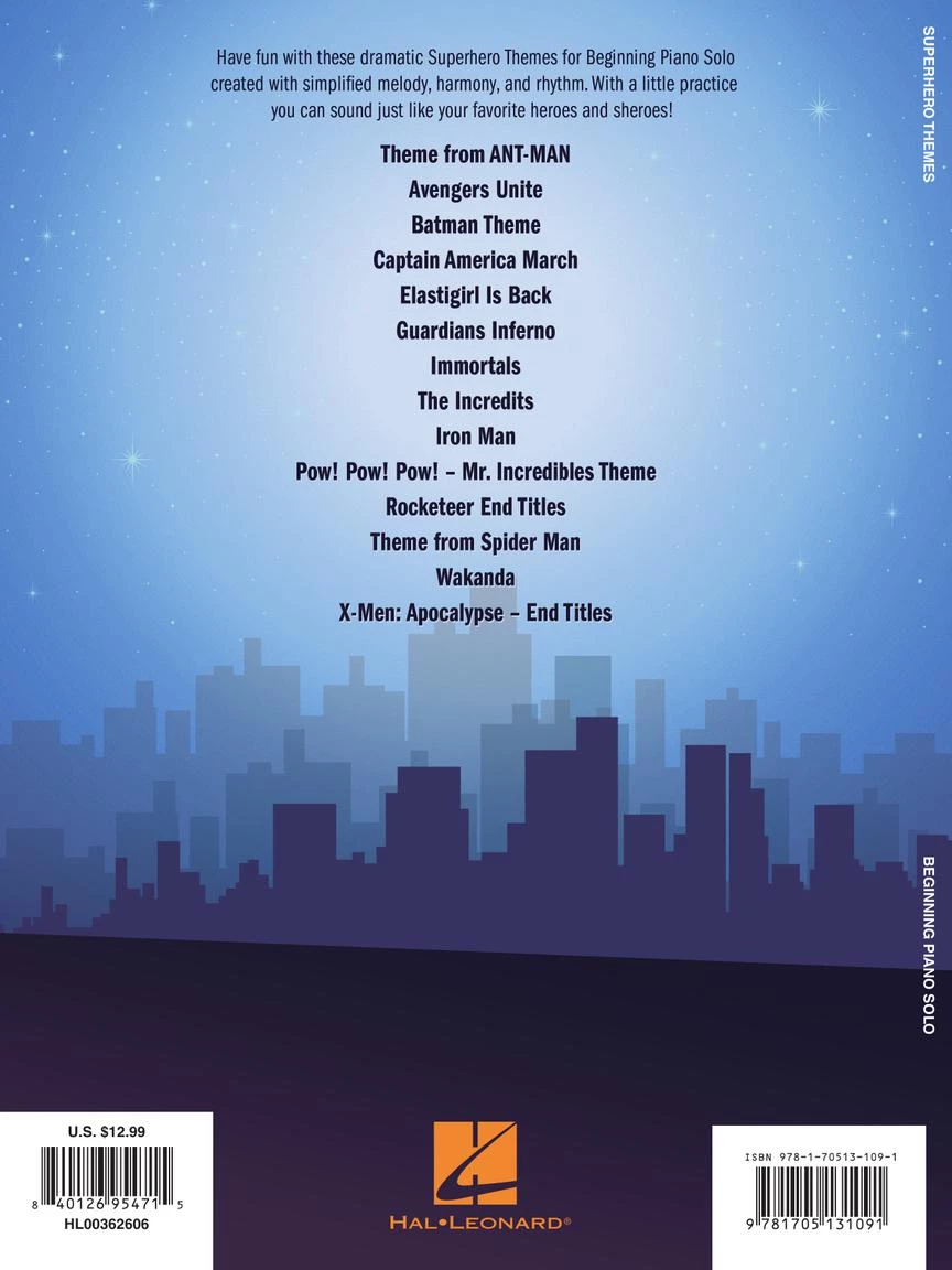 Hal Leonard Superhero Themes 6 Hal Leonard Superhero Themes
