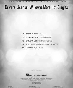 Hal Leonard Drivers License, Willow & More Hot Singles Manuscript
