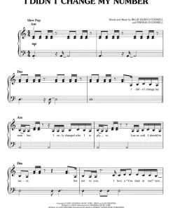 Crescendo Music Manuscript Billie Eilish - Happier Than Ever Easy Piano