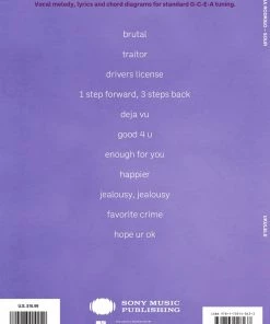 Hal Leonard Manuscript Olivia Rodrigo - Sour (Ukulele)