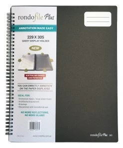 Crescendo Music Rondofile Plus 20 Black Cover (20 Sheets) - Suits A4 And Larger Sized ORIGINAL MUSIC