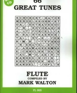 Crescendo Music 66 Great Tunes For Flute Mark Walton Book/CD Manuscript