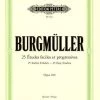 Crescendo Music Burgmüller 25 Easy Studies - 25 Études Faciles At Progressives Op. 100 Manuscript