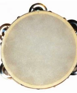 Crescendo Music Percussion Tambourine 6 1/2 Diameter 5 Jingles