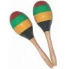 Crescendo Music Percussion Wooden Maracas With Coloured Stripes