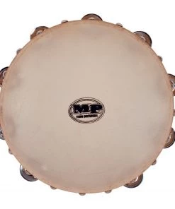 Crescendo Music Mano Percussion 10 Inch Wood Tambourine Calf Skin Head
