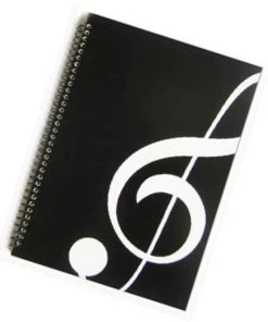 Crescendo Music Manuscript Book Large G Treble Clef Design