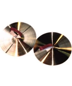 Crescendo Music 10 Inch Brass Cymbals With Hand Straps