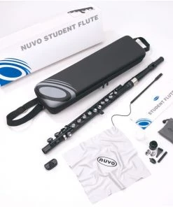 Crescendo Music Woodwind NUVO Student Flute Black/Silver