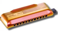 Folk & Native Hohner CX12 Jazz Chromatic Harmonica Red To Gold Finish In The Key Of C