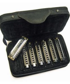 Folk & Native Hohner Seven Piece Blues Harmonica Set With Case