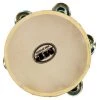 Crescendo Music Percussion 06 Inch Tambourine With 5 Pairs Of Jingles. Wood Rim With Calf Skin, Non-tunable