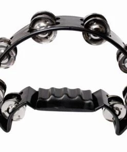 Crescendo Music Half Moon Tambourine With 16 Pairs Of Jingles (3 Colours) Percussion