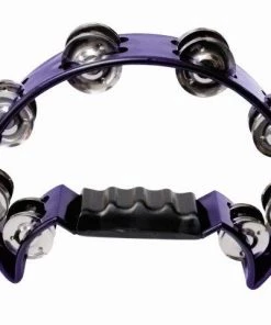 Crescendo Music Half Moon Tambourine With 16 Pairs Of Jingles (3 Colours) Percussion