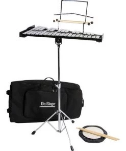 Crescendo Music Percussion On Stage Glockenspiel Kit With Stand In Bag