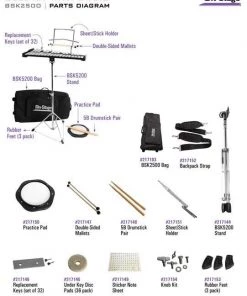 Crescendo Music Percussion On Stage Glockenspiel Kit With Stand In Bag 7 Crescendo Music Percussion On Stage Glockenspiel Kit With Stand In Bag