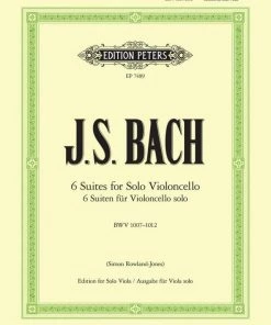 Hal Leonard 6 Cello Suites Arranged For Viola BWV 1007-1012