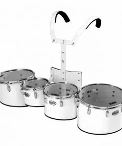 Crescendo Music Percussion Peace Marching Drum Quad Set With Carrier