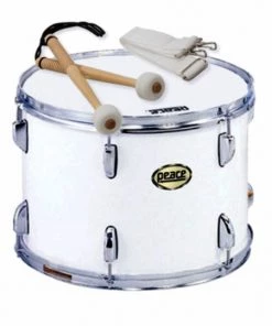 Crescendo Music Percussion Peace 12-Lug Marching Tenor Drum In White (14 X 10")