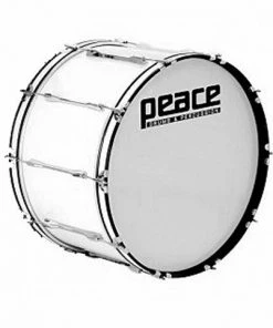 Crescendo Music Peace 10-Lug Marching Bass Drum In White (22 X 10") Percussion