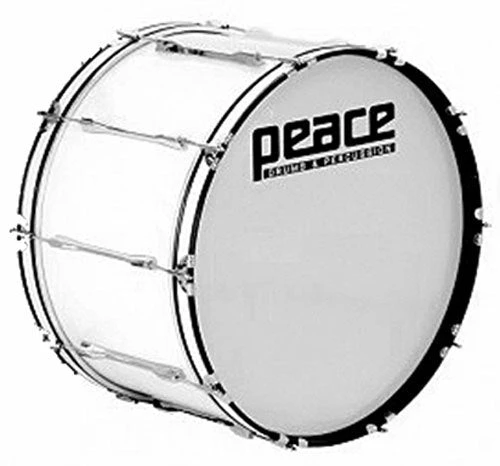 Crescendo Music Peace 10-Lug Marching Bass Drum In White (26 X 10") Percussion 3 Crescendo Music Peace 10-Lug Marching Bass Drum In White (26 X 10") Percussion