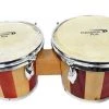 Percussion Plus 6 & 7" Wooden Bongos In 2-Tone Gloss Natural Lacquer Finish