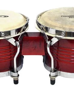 Percussion Plus Deluxe 6 & 7" Wooden Bongos In Gloss Lacquer Finish 7 Percussion Plus Deluxe 6 & 7
