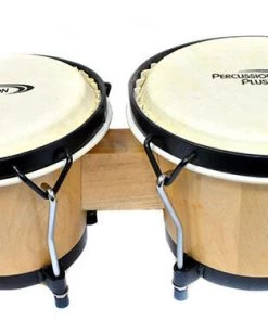 Percussion Plus 6 & 6-3/4" Wooden Bongos In Gloss Lacquer Finish (3 Colours)