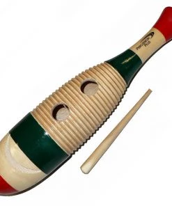 Percussion Plus Large Wooden Fish Shape Guiro In 3-Tone Finish