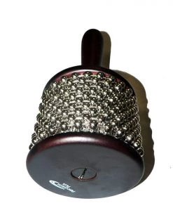 Percussion Plus Medium Cabasa In Wine Red With Nickel-plated Beads