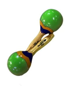 Percussion Plus Wooden Mini Maracas In Patterned Finish (3 Colors)