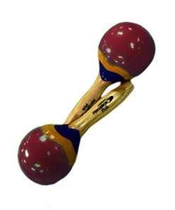 Percussion Plus Wooden Mini Maracas In Patterned Finish (3 Colors) 7 Percussion Plus Wooden Mini Maracas In Patterned Finish (3 Colors)