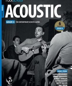 Crescendo Music Manuscript Rockschool Acoustic Guitar Debut To Grade 8 (2019+)