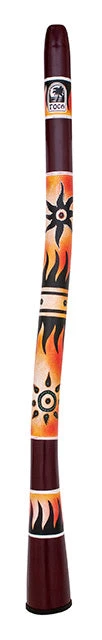 Crescendo Music Folk & Native Toca Freestyle Curved Didgeridoo 50" Tribal Sun Design