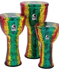 Toca Lightweights Series Hand Drum In Rasta (3 Sizes) Percussion