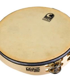 Toca Players SeriesWooden 10" Tambourine With Head & Double Row Of Jingles
