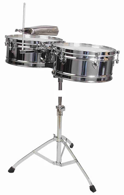 Percussion Toca Elite Series Timbale Set 14 & 15" In Chrome 3 Percussion Toca Elite Series Timbale Set 14 & 15" In Chrome