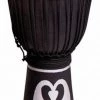 Crescendo Music Percussion Toca Street Carved Series Wooden Djembe 12" Synthetic Head In Black Sand