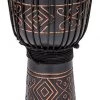 Crescendo Music Toca Street Carved Series Wooden Djembe 12" Synthetic Head In Onyx