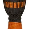 Crescendo Music Toca Street Carved Series Wooden Djembe 08 Inch Black & Brown Percussion