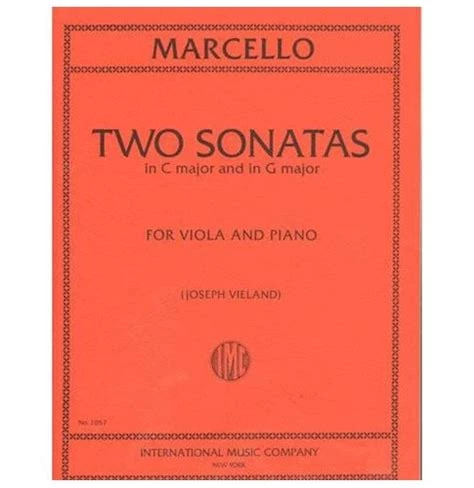 Crescendo Music Two Sonatas C Major & G Major Viola & Piano Marcello 3 Crescendo Music Two Sonatas C Major & G Major Viola & Piano Marcello